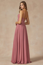 Elegant Chiffon Embellished A-Line Long Formal Bridesmaid Dress JTJT263