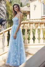 Strapless Sequin Tulle Removable Balloon Sleeves Long Prom Dress JT2404